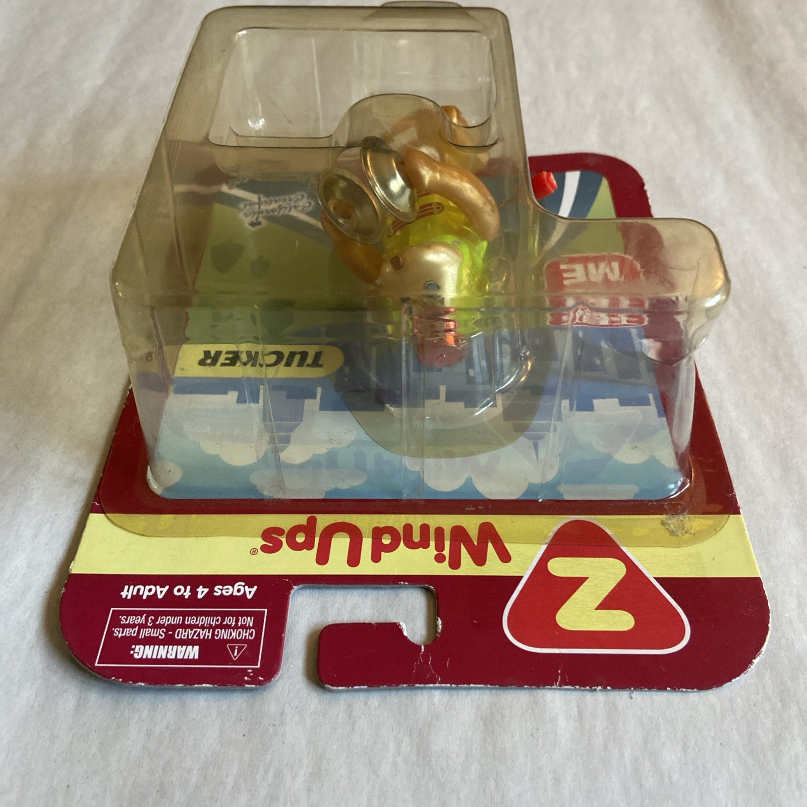 Z Wind Ups (2012) Yellow Monkey with Cymbals “Tucker” #40701 Tomy Toys NEW Works