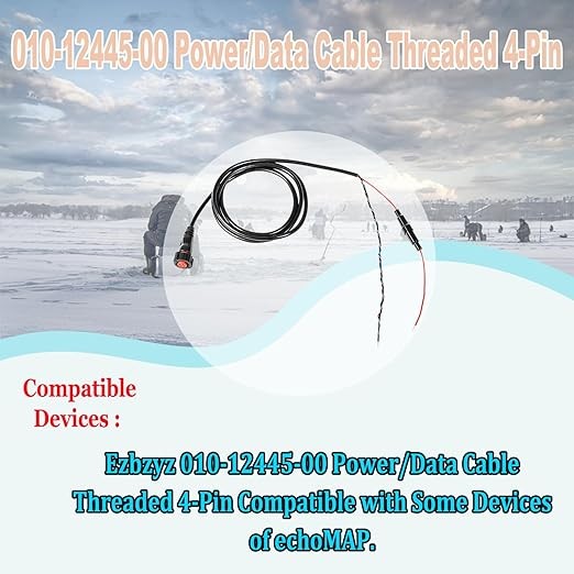 For Garmin echoMAP 4-pin 6ft Threaded Power Data Cable Chartplotter 010-12445-00
