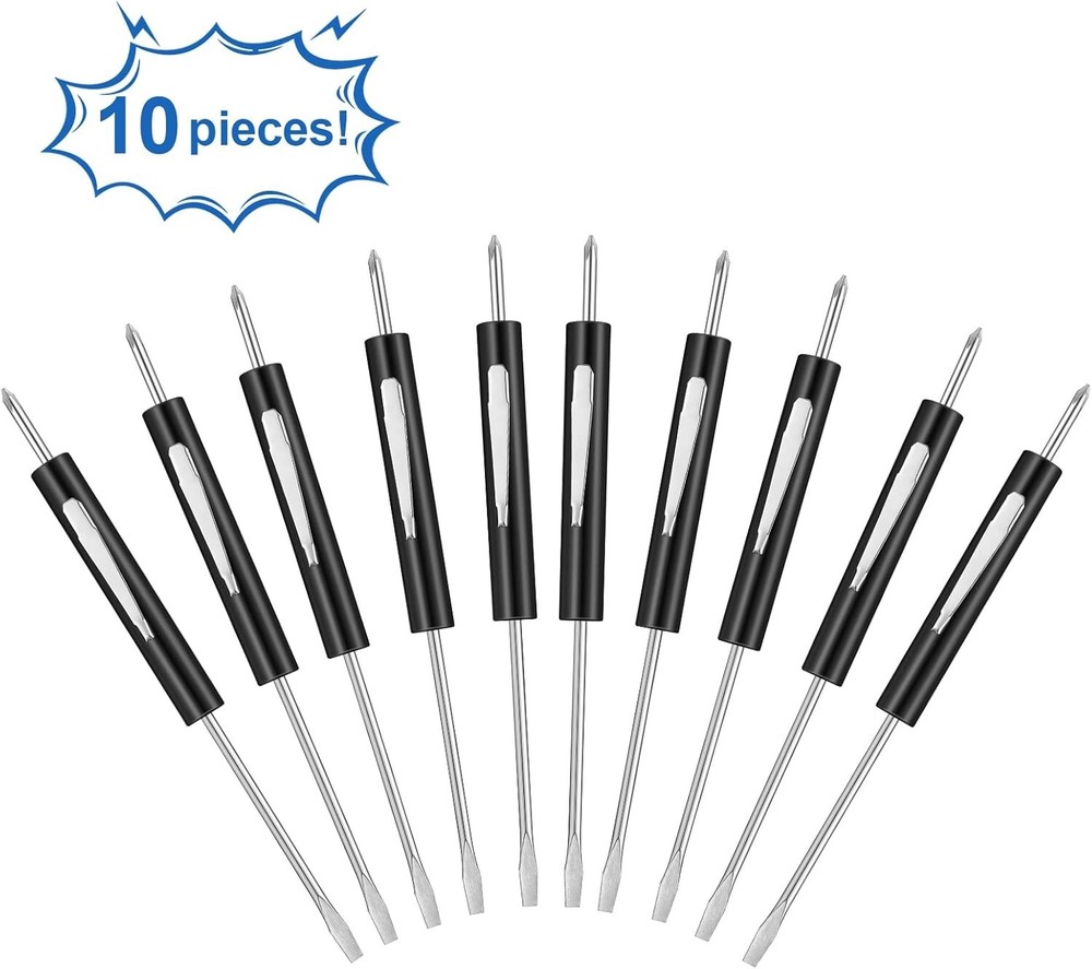 10 Pack Pocket Screwdriver Removal Tool - Small Precision Thermostat Tool