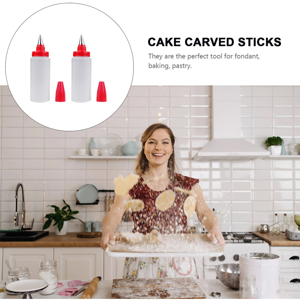 2PCS Baking Decorating Tool Cupcake Decorating Supplies Glue Applicator Bottles