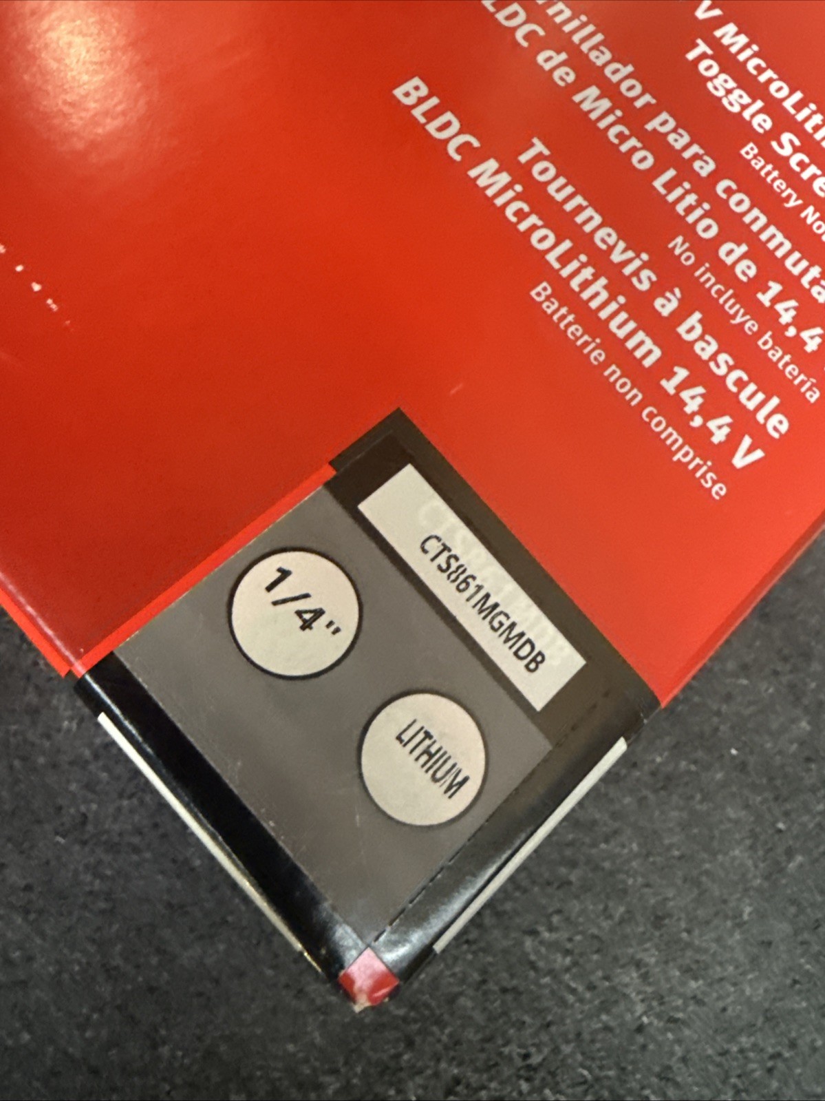 For Snap-On Tools CTS861gmdb 1/4" Hex Cordless Screwdriver 14.4V Brushless Gray