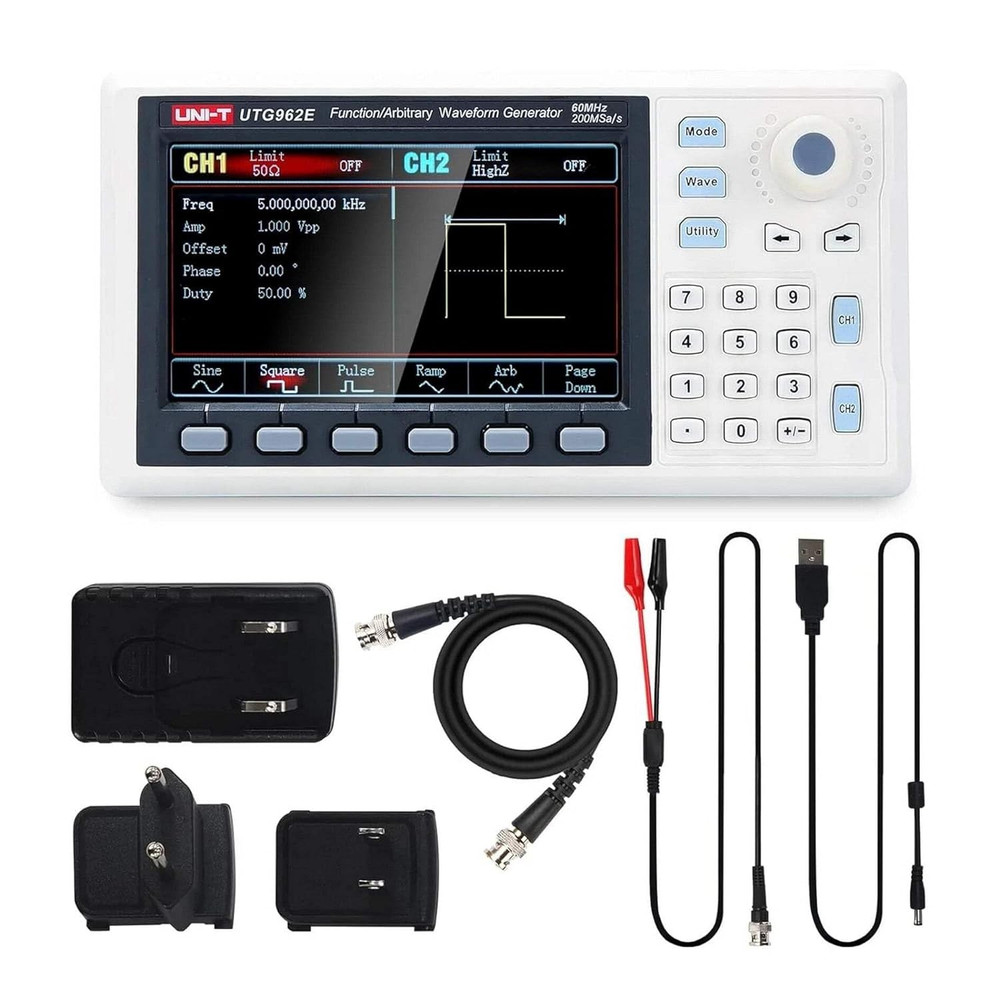 UNI-T UTG962E Arbitrary Waveform Generator Function Generator Kit 60Mhz Dual-Cha