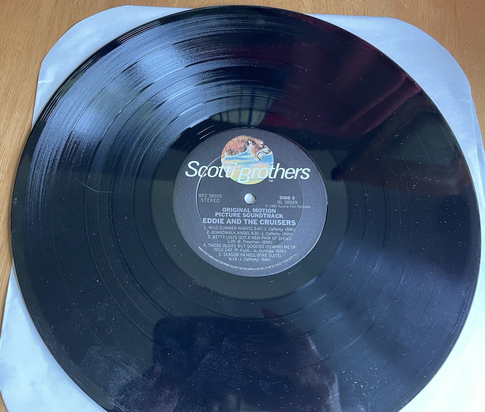 Eddie & The Cruisers Soundtrack Vinyl LP John Cafferty & Michael Pare Autographs