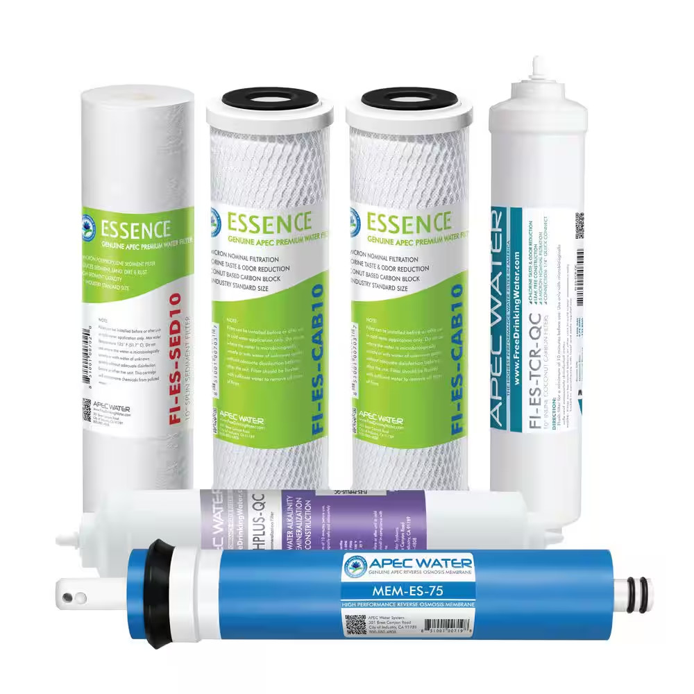 Essence Complete Replacement Filter Set for 75 GPD Reverse Osmosis Ph Enhancing