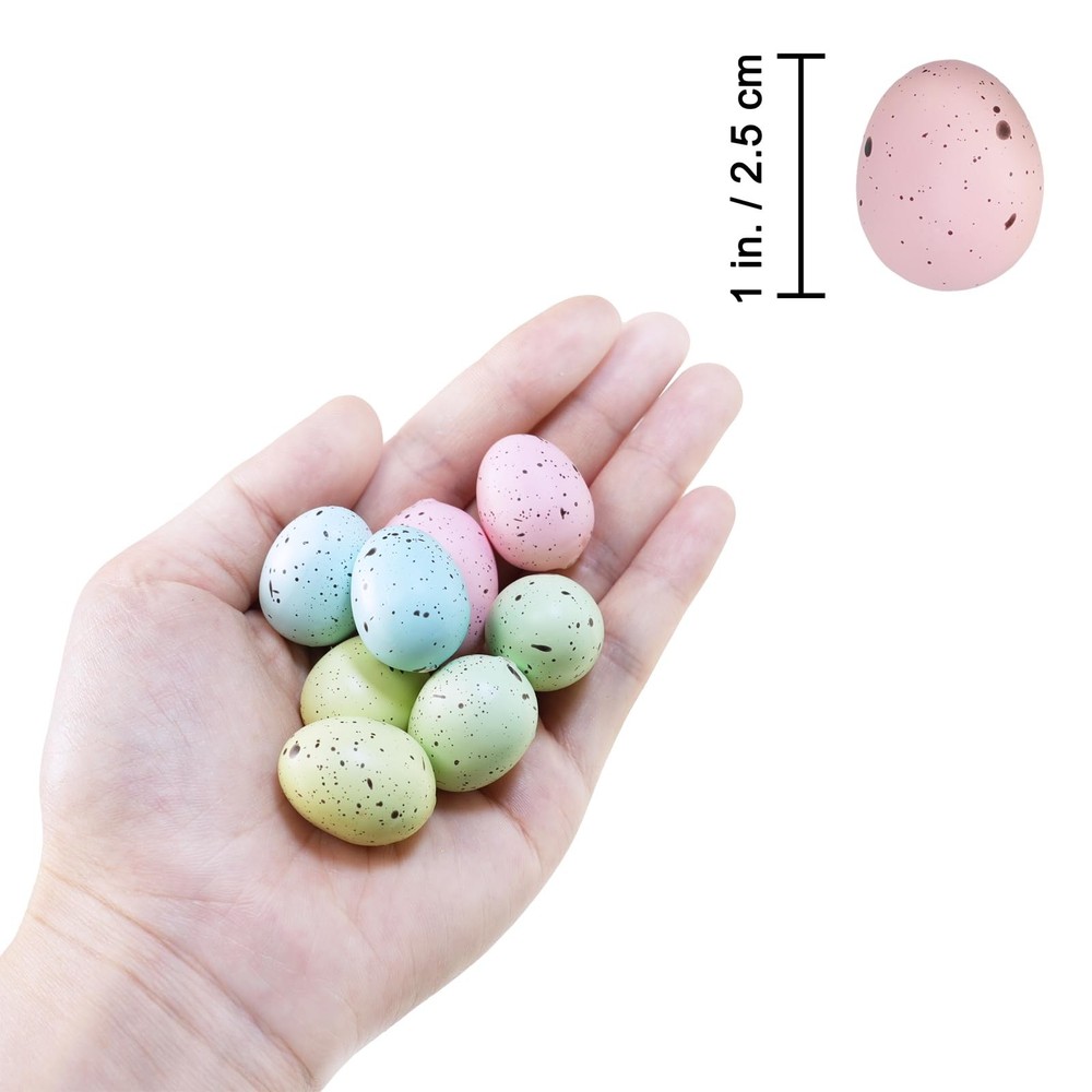 140 Pcs 5 Colors Mini Artificial Easter Eggs Decorative Speckled Eggs Pastel ...