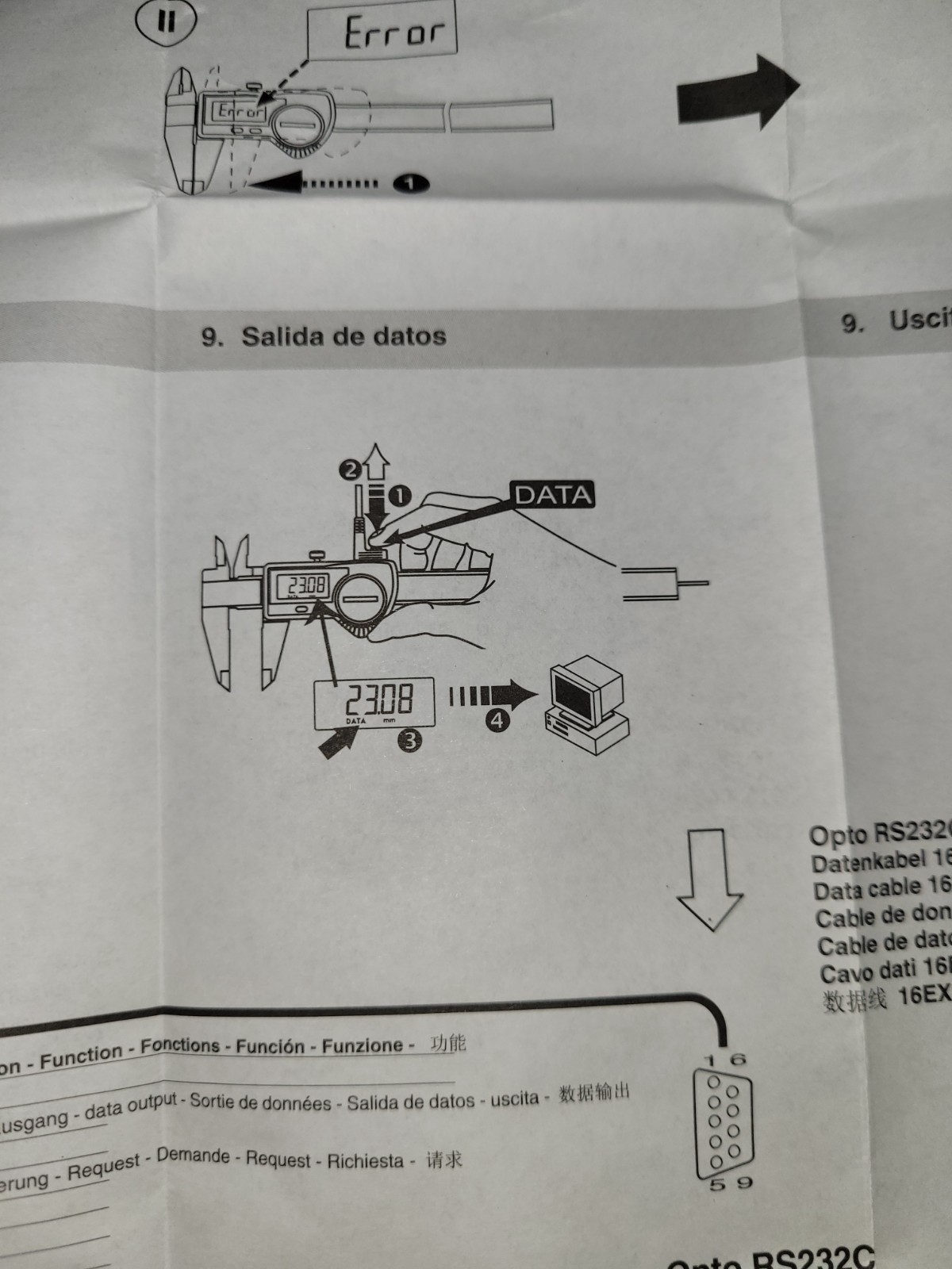 Mahr 4103069 MarCal 16 EWR Electronic Caliper, 0-8"/200mm Range .0005"/0.01mm