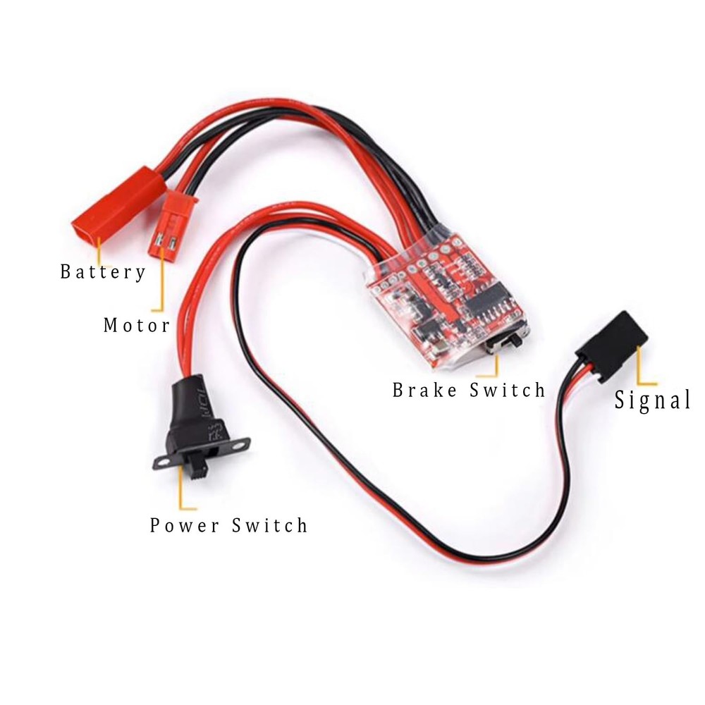 FainWan 2PCS RC-30A Brushed ESC Electronic Speed Controller w/Brake for RC Ca...