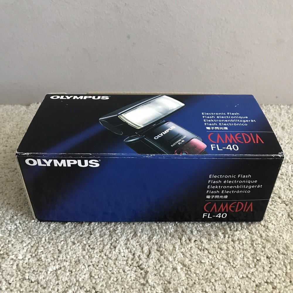 Olympus FL-40 Electronic Camera Flash Unit New In Open Box