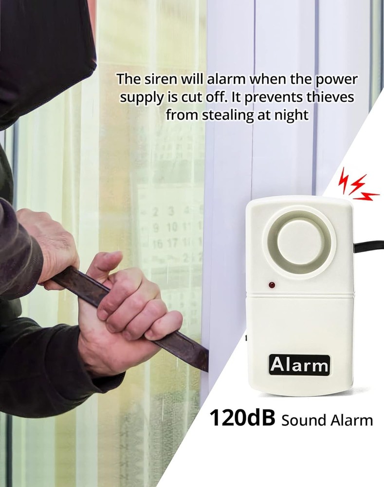 QWORK Power Failure Alarm, 2 Pack Automatic Cut Outage 2