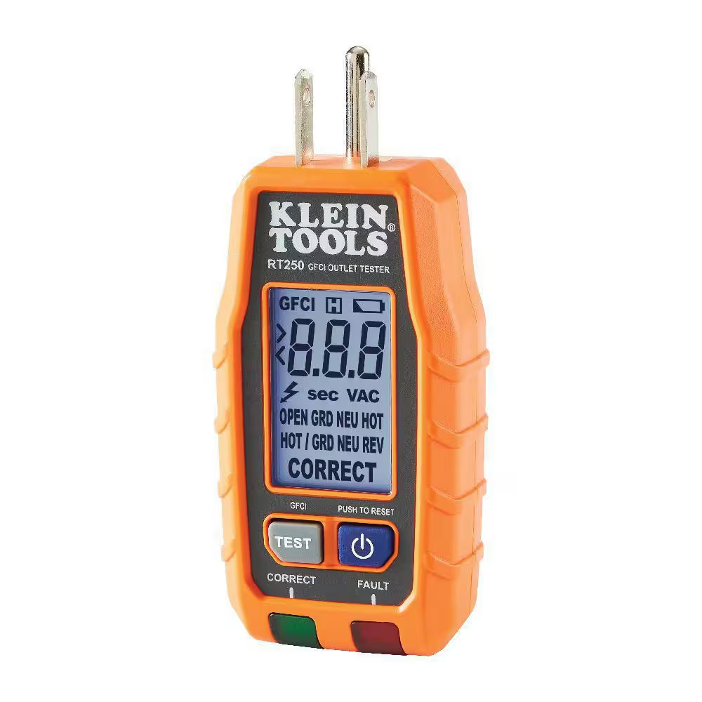 GFCI Electrical Outlet Tester with LCD Display