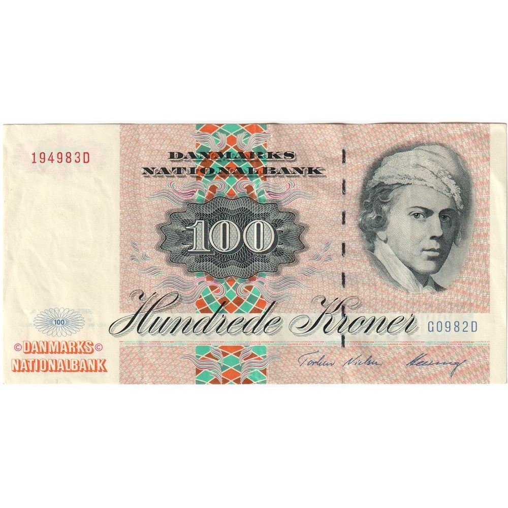 [#377448] Denmark, 100 Kroner, 1998, AU