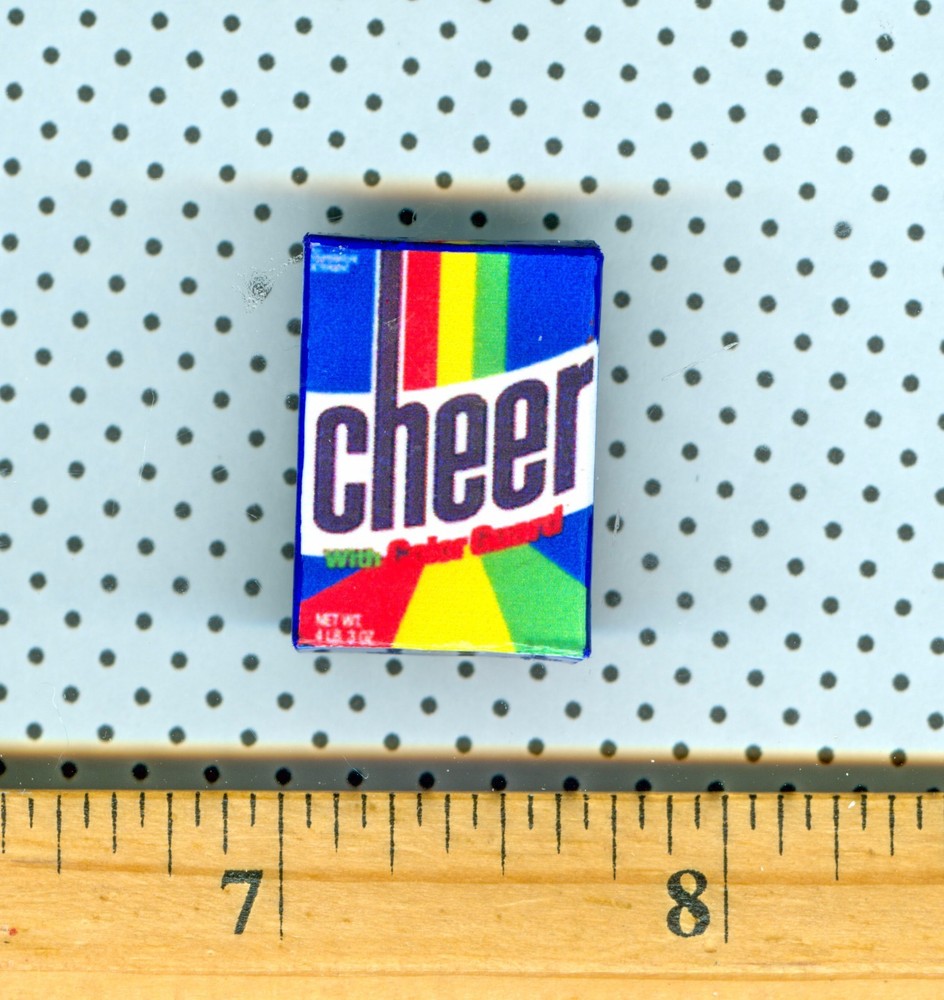 Dollhouse Miniature Size CHEER Laundry Detergent Box