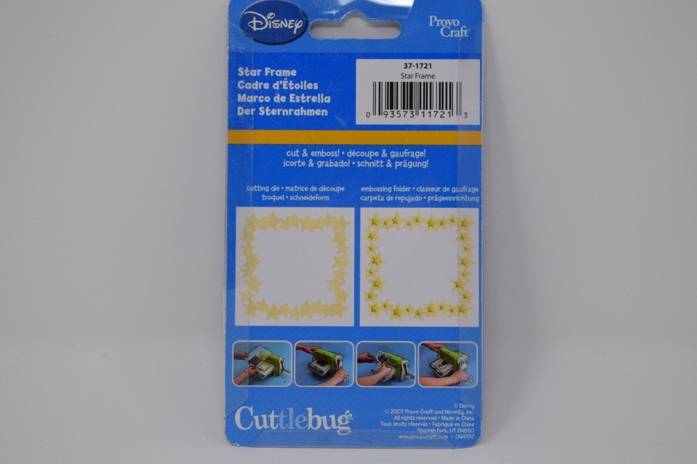 Cuttlebug DISNEY STAR FRAME Cut & Emboss! Endless Crafts with The Star Frame