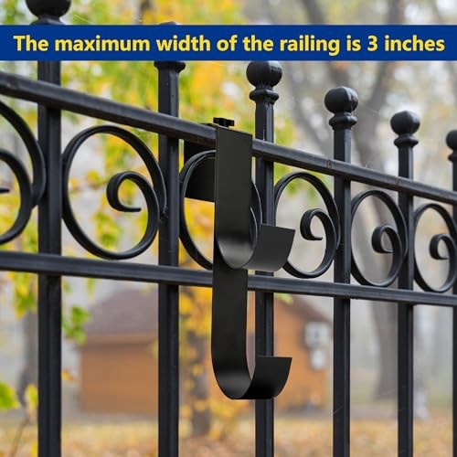 codree Pcs Adjustable Pool Fence Hooks for Pool Equipment, 2 Adjustable Black-2