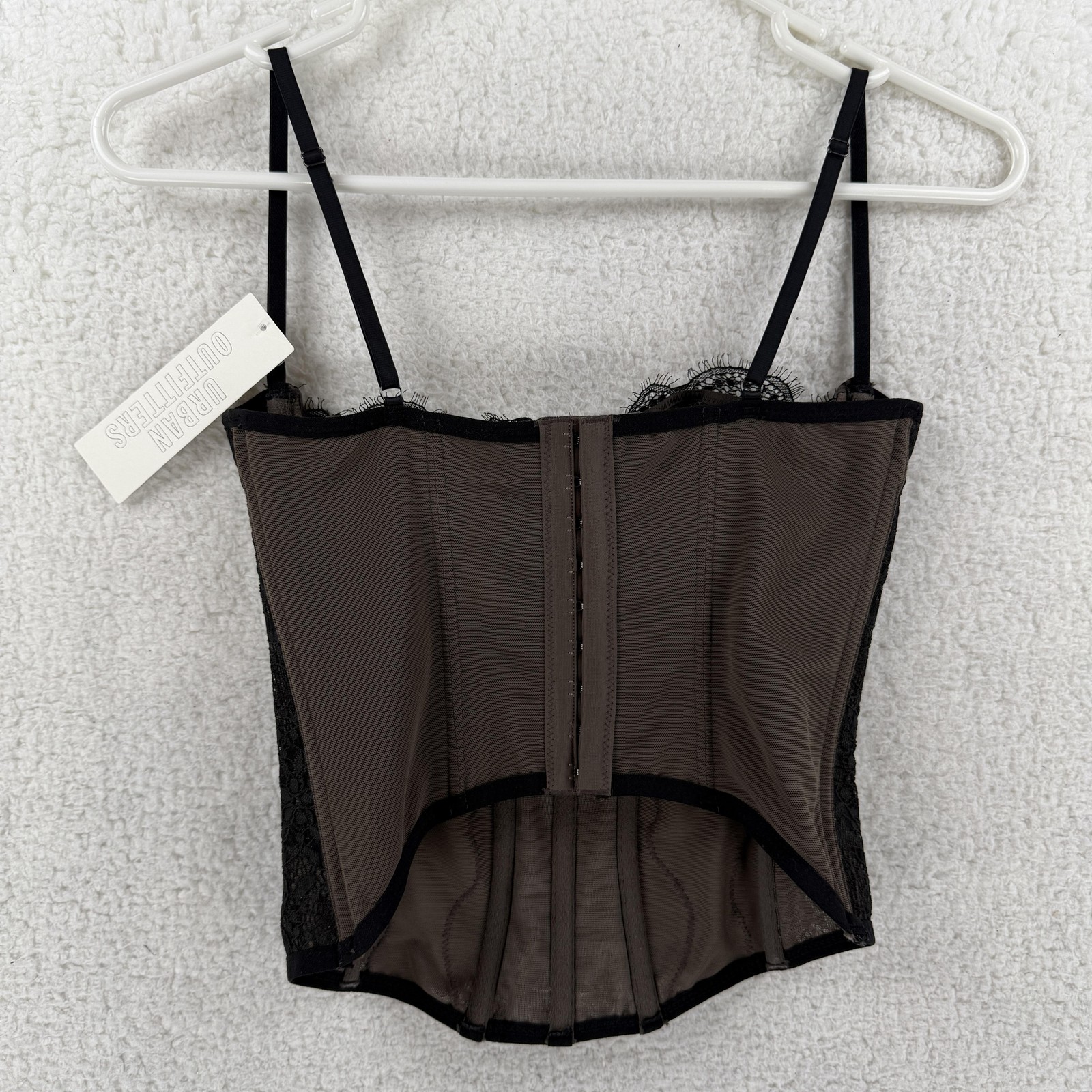 Urban Outfitters Bustier Womens Medium Black Lace Corset Top Out From Under NWT