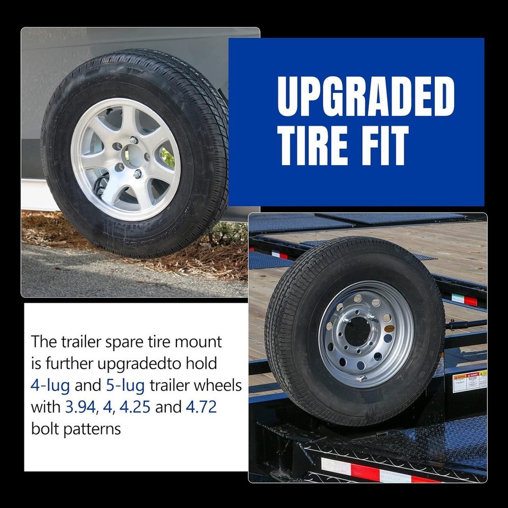 Trailer Spare Tire Side Mount Bracket