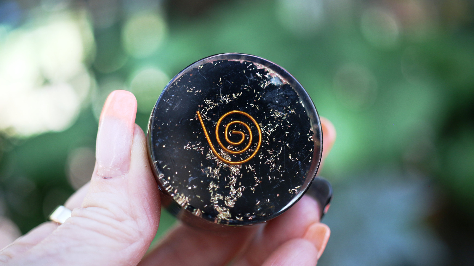 Black Tourmaline Orgone Tower Buster Energy Generator EMF Protection 1.75"