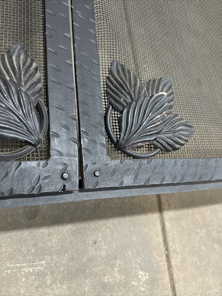 Fixed fireplace screen spanish style oversized 51 x 43