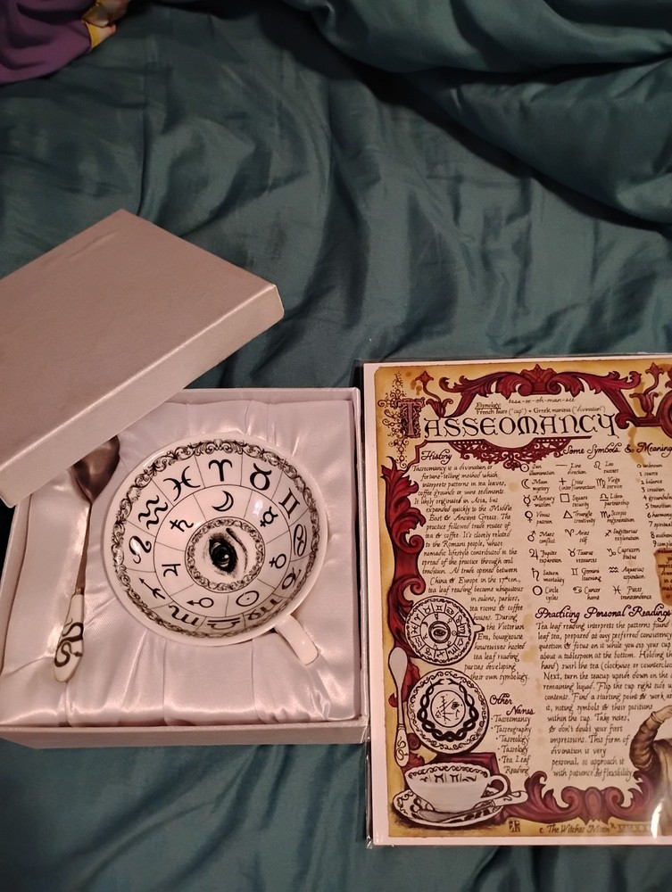 Tasseography Tea Leaf Reading set Witches Moon Subscription box gift