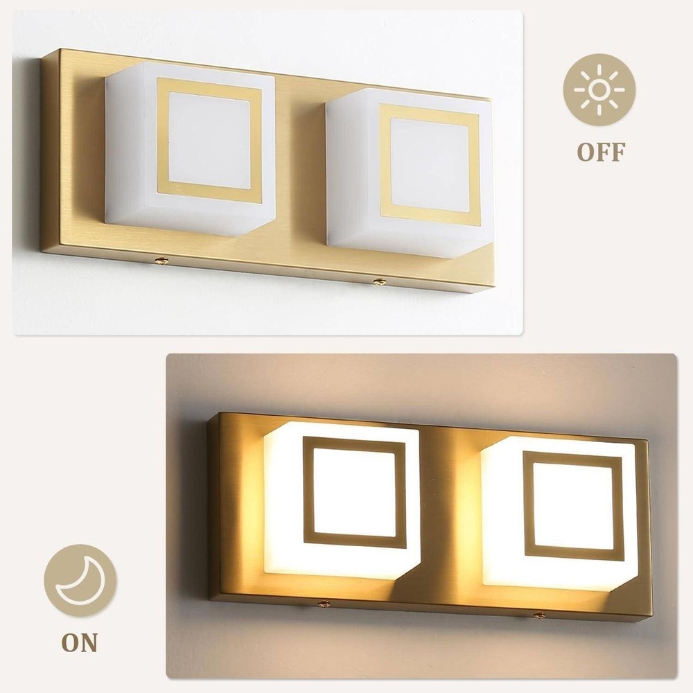 BRUSHED GOLD BATHROOM VANITY LIGHTS