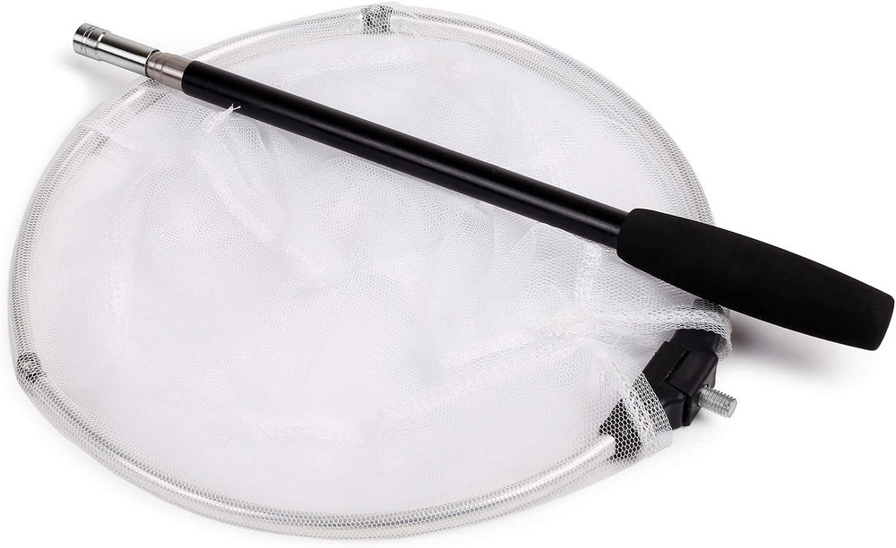 RESTCLOUD Insect and Butterfly Net with 12" Ring, 24" Net Depth, Handle Extends
