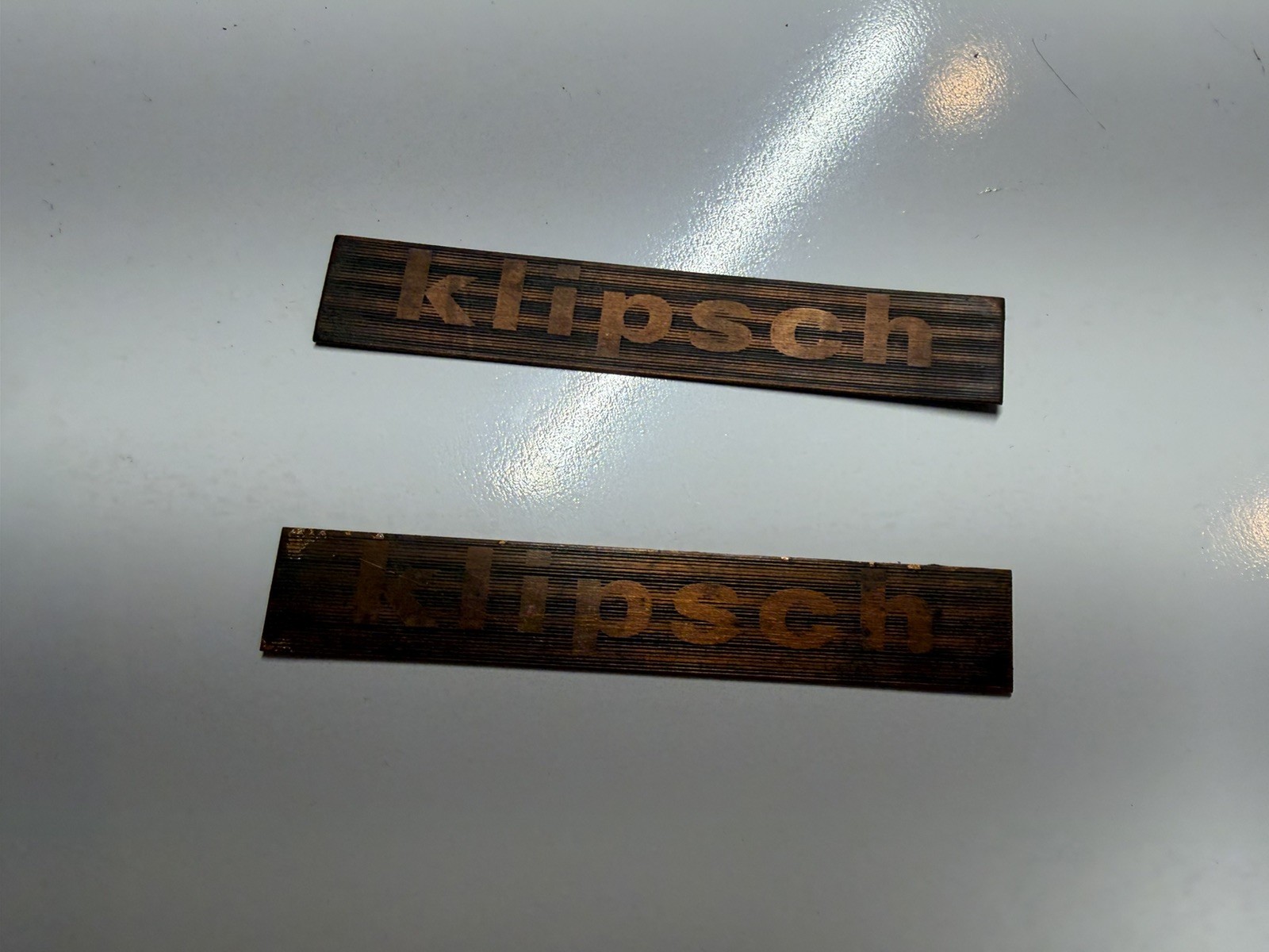 Vintage Klipsch Speaker Badges Logos Plaque