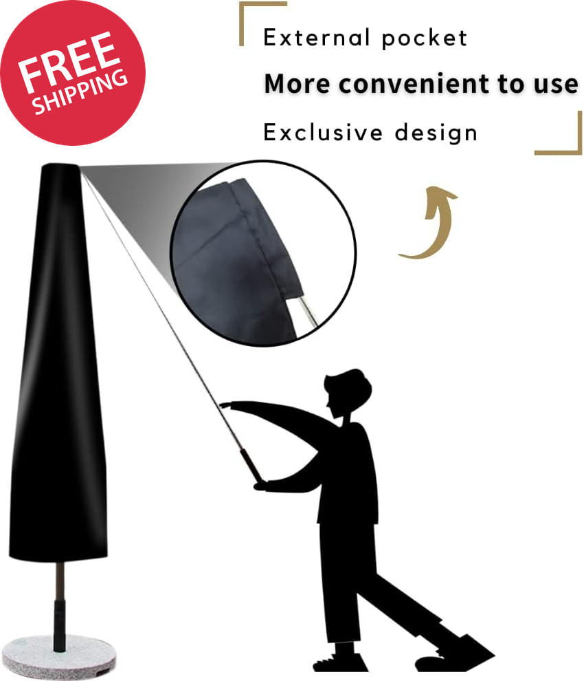 420D Oxford Patio Umbrella Cover Straight Pole Market Parasol Waterproof Guard