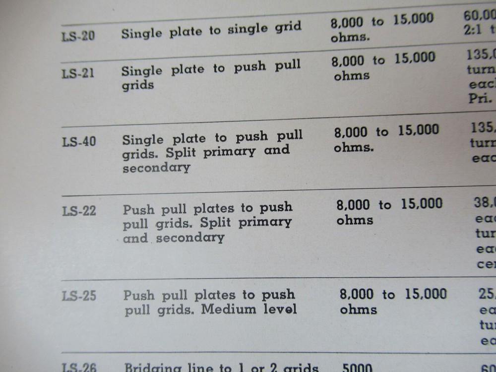2   utc  LS -22  interstage  for  2A3  300B  PP   for western electric