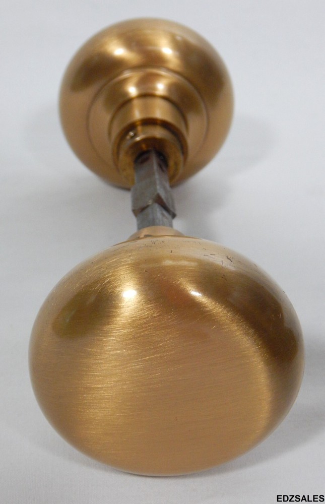 Vintage Russell Erwin Russwin Round Door Knobs w/ Mortise Lockset
