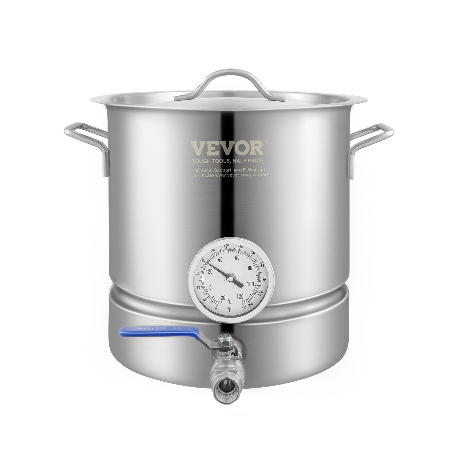 VEVOR Stainless Steel Home Brew Kettle Set 5 Gal Beer Stock Pot with Accessories