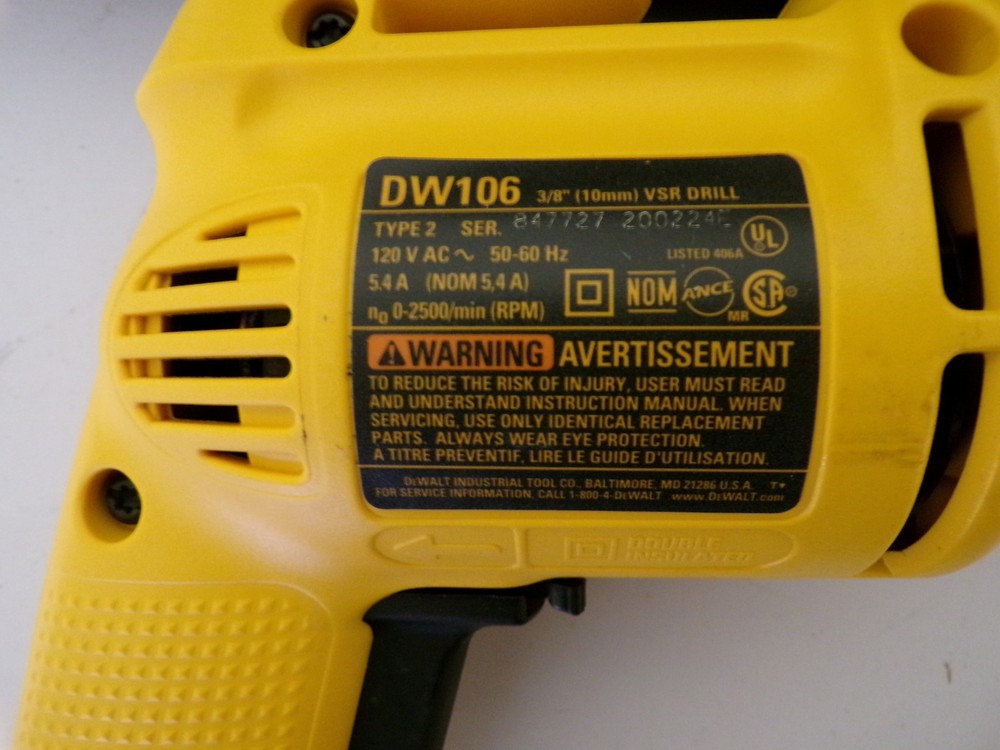 DeWalt DW106K Corded Drill