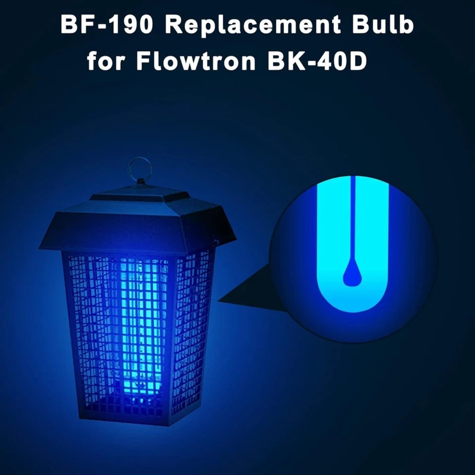 2 Pack, BF190 Replacement Bulb Compatible with Flowtron BK-40D Bug Zapper, 10 In