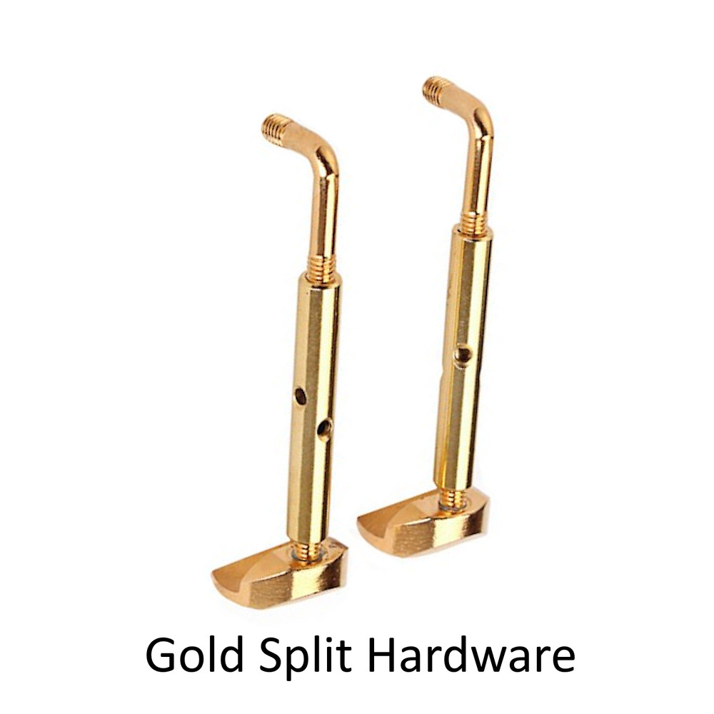 Split Single Mandolin Armrest Hardware Gold or Chrome (message color choice)