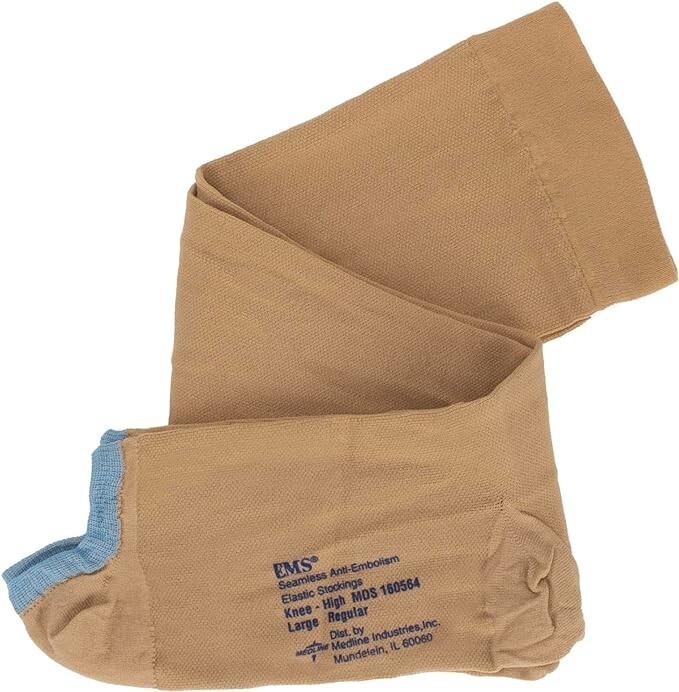 EMS Knee-High Anti-Embolism Stockings, Large, Regular, 3/Pack