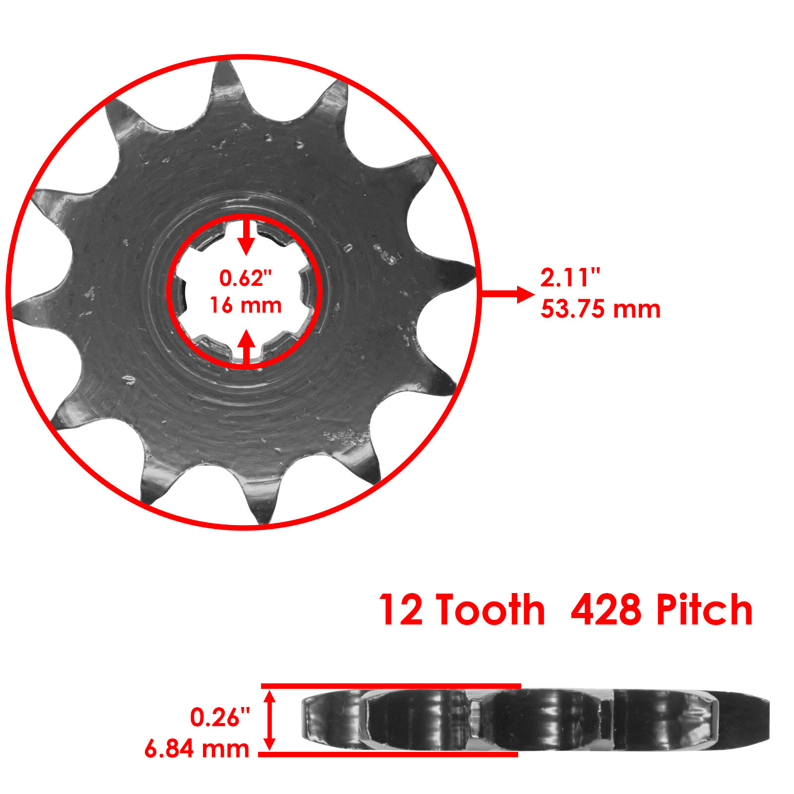 Drive Chain & Sprockets Kit fits Suzuki DS80 DS 80 1980 1981 1982 1983 1984-2003