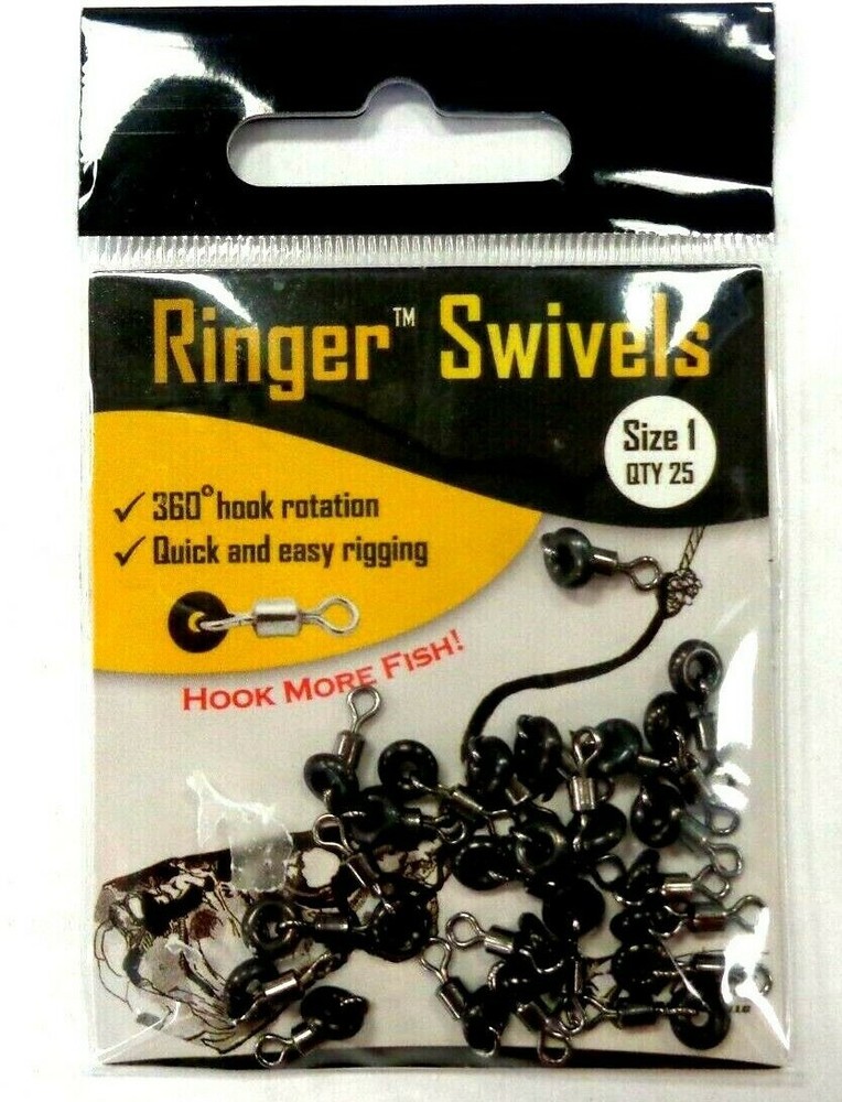 Ringer Swivels - Size 1 - 25 in pack - for Quick and Easy Ballyhoo Rigging