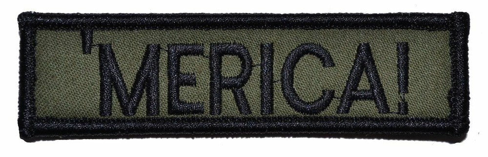 Merica 1x3.75 Military//Police Patch Hook Backing