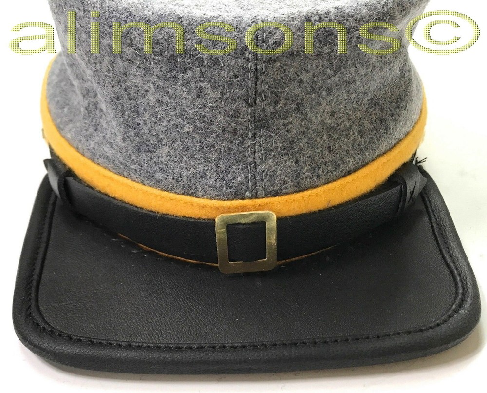 CIVIL WAR CSA CONFEDERATE CAVALRY GREY WOOL KEPI FORAGE CAP HAT- ALL SIZES!!!