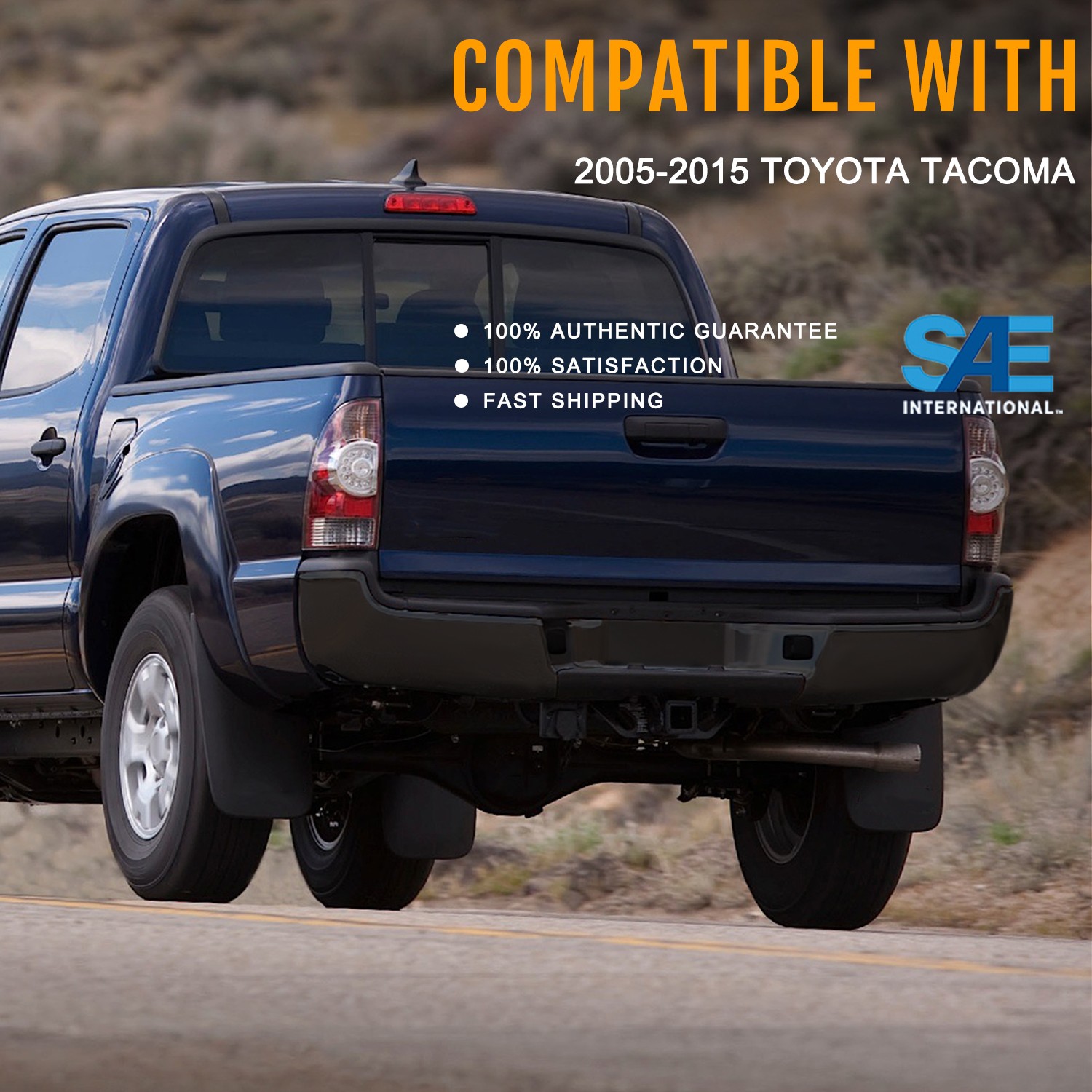 Black For 2005-2015 Toyota Tacoma Pickup Rear Step Bumper Assemblys 05-15