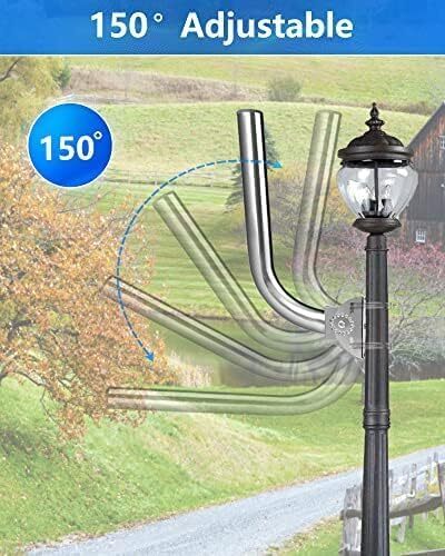 Universal Adjustable Antenna Mounting Pole, 14-Inch Waterproof J Bracket,