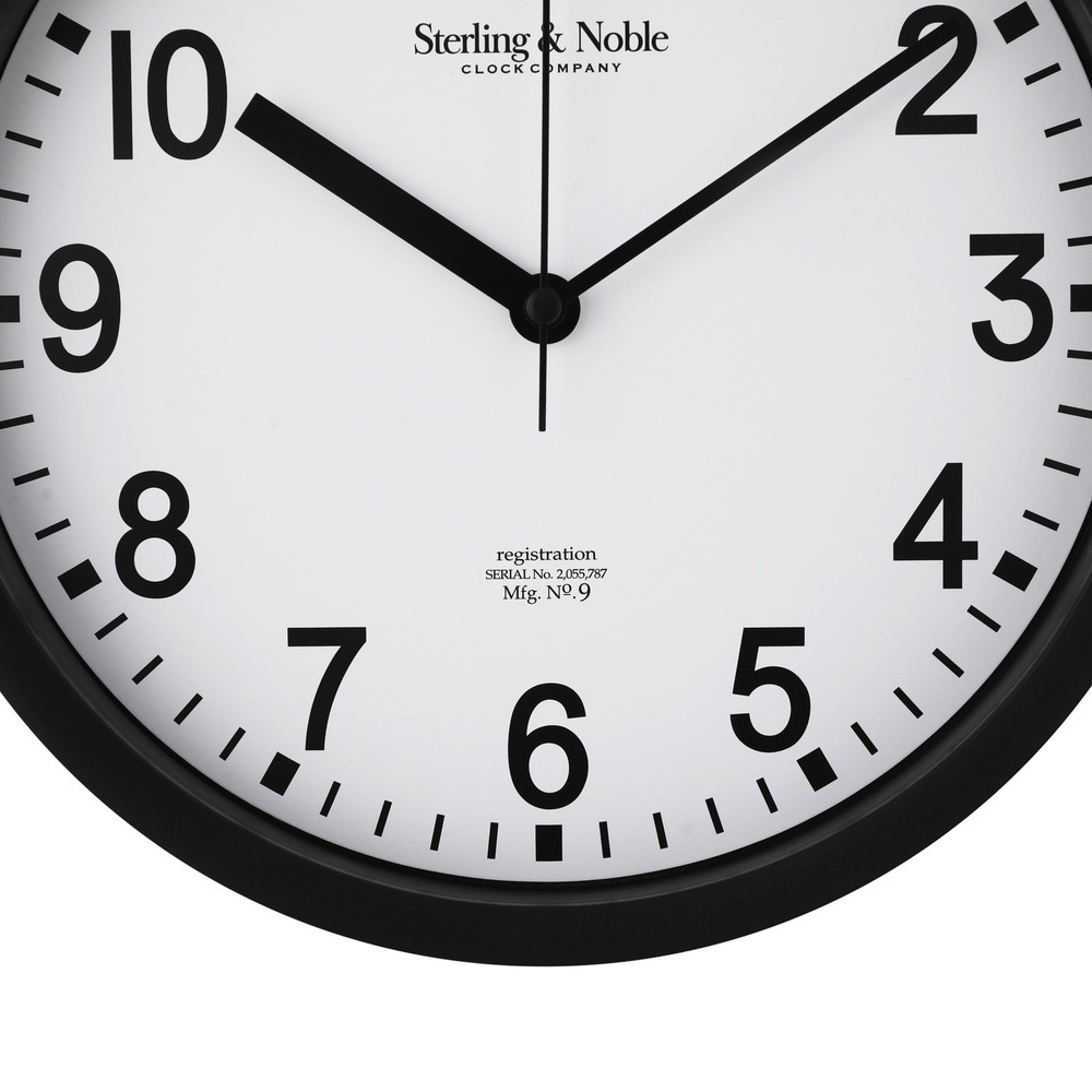 Mainstays Basic Indoor 8.78" Black Analog Round Modern Wall Clock