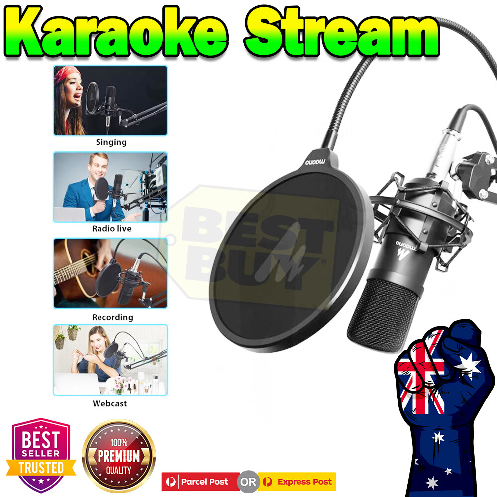 Live Streaming Microphone condensor Set for Recording Hosting AU