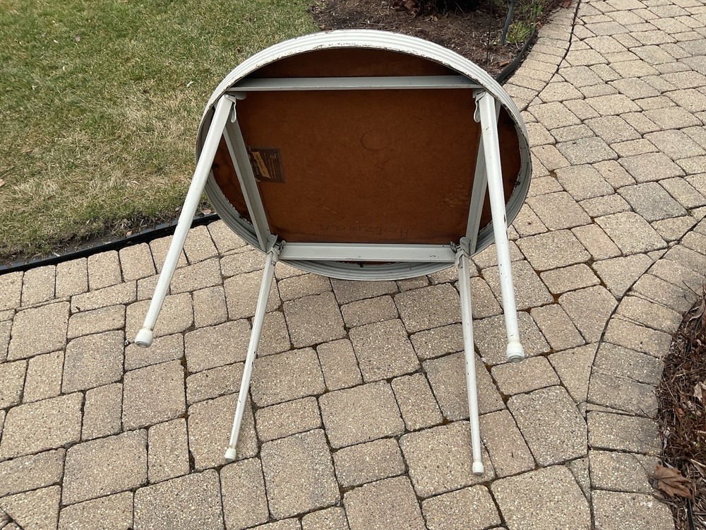 Vintage MCM Durham Line Round Folding Table 35” Diameter- Table #5135