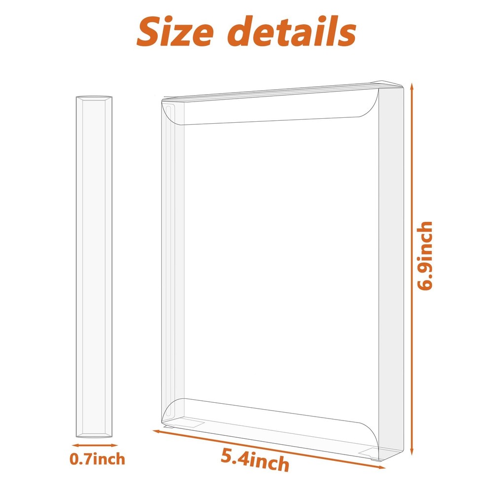 Earthtec 50 Pack Steelbook Protector Sleeves Case Replacement for Transparent