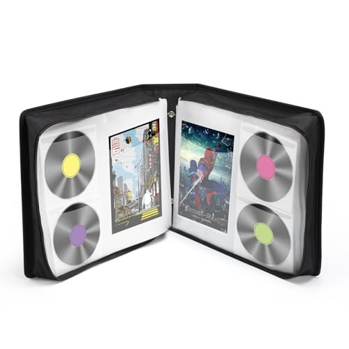 DVD Case 128 DVDs and 64 Booklets Capacity, CD/Blu-ray Storage 128 Capacity