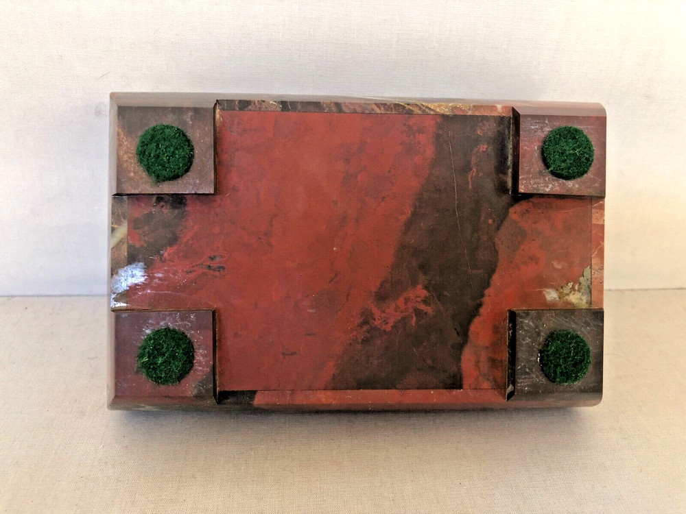 Vintage Russian Hinged Jasper Stone Box