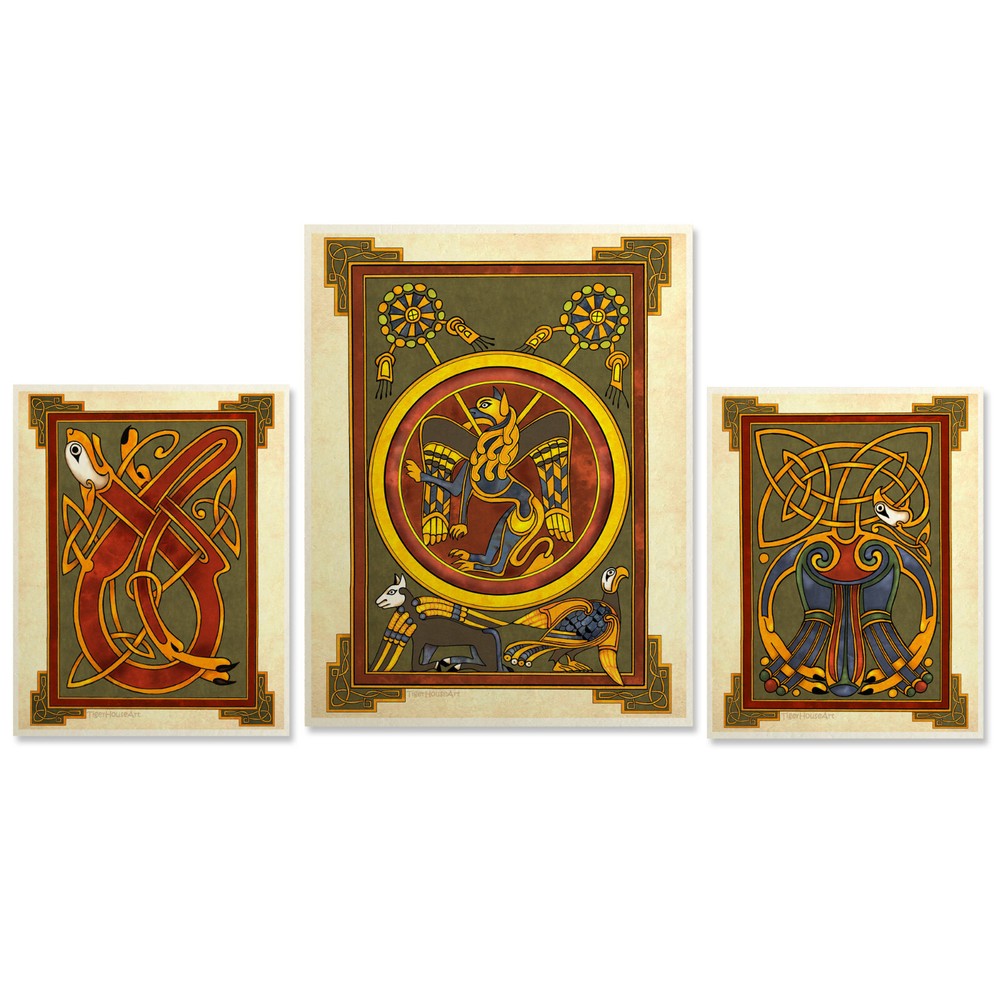 Book of Kells Celtic Art Prints Wall Decor
