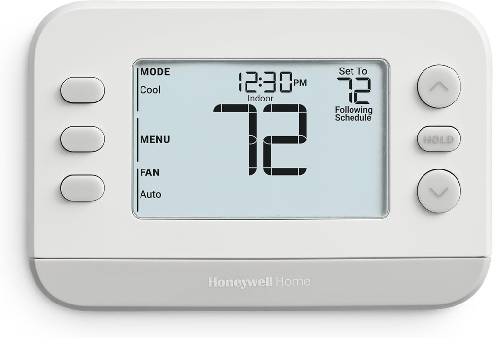 New! Programmable Thermostat, Single-Stage, 1 Heat/1 Cool Compatibility, Fle...