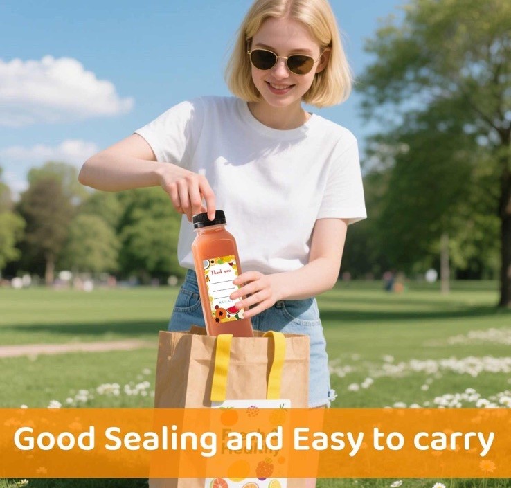 100pcs 16 oz Plastic bottles with lids