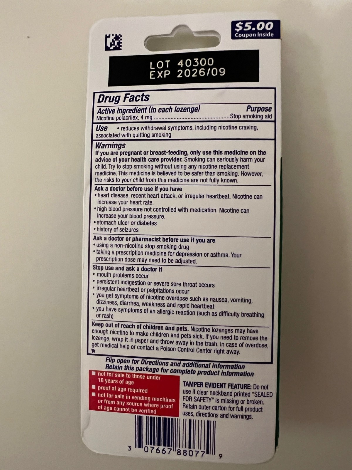Lot of 3 - Nicorette 4mg Mini Mint Lozenges 20ct Stop Smoking Aid [EXP 09/2026]